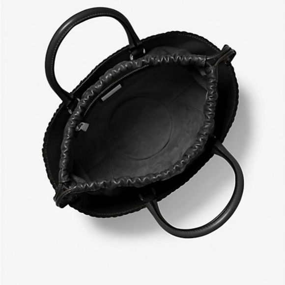 MICHAEL KORS COLLECTION Audrey Woven Leather Market Bag - Picture 3 of 10